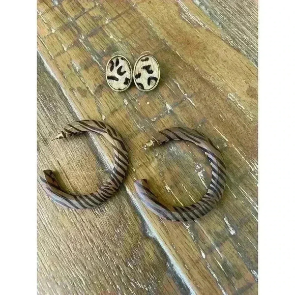 Leopard Boutique Earring Bundle (2 pairs) - Picture 1 of 4